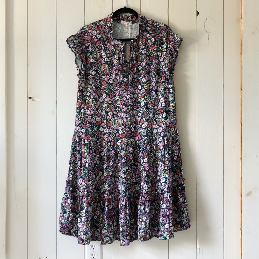 NWT Anthropologie Sundry Field Dress In Deep Navy Size Medium - Picture 3 of 15
